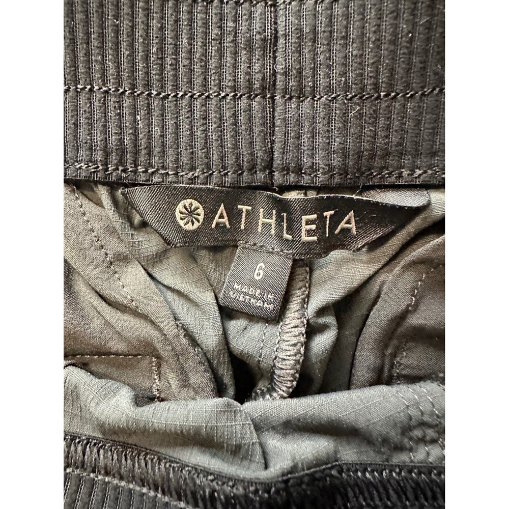 Athleta Trekkie North Jogger Pants Womens Size 6 Black Zip Pockets Athletic - Picture 3 of 7